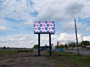 A billboard art installation curated by Neutral Ground
