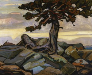Lismer-Arthur-Pine-Tree-and-Rocks-1921-45.A.42-300x243